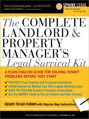 cover image of Complete Landlord and Property Managers Legal Survival Kit